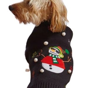 NWT Pawslife snowman cable knit dog sweater large
